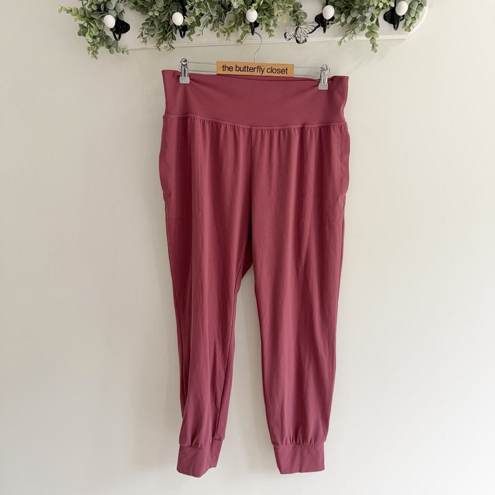 athleta salutation jogger Pink XL Stretch High Rise Athletic 5-6054